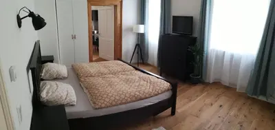 Ein Bett oder Betten in einem Zimmer der Unterkunft Kleinstadtidyll