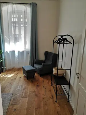 Ein Sitzbereich in der Unterkunft Kleinstadtidyll