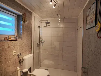 Ein Badezimmer in der Unterkunft Ferienwohnung Thielen
