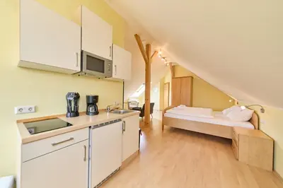 Küche/Küchenzeile in der Unterkunft Gästehaus Binz-Meyer Fewo Grainskopf