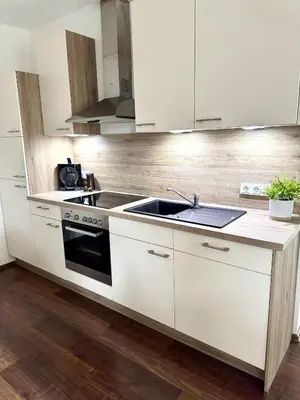 Küche/Küchenzeile in der Unterkunft Ferienwohnung Enders