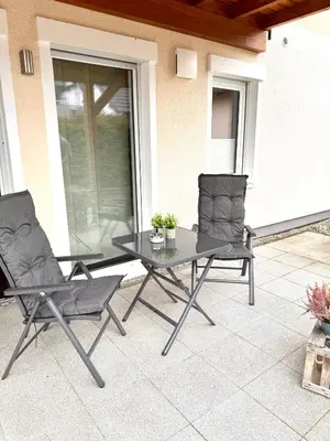 Ein Patio oder anderer Außenbereich in der Unterkunft Ferienwohnung Enders