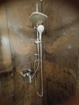 Ein Badezimmer in der Unterkunft Haus am Wanderweg