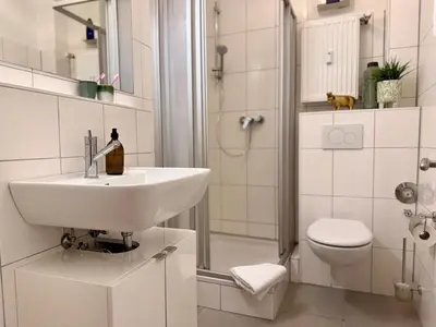 Ein Badezimmer in der Unterkunft Gemütliches Apartment im Zentrum Andernach