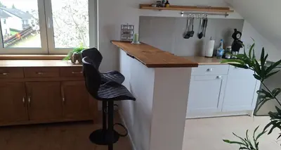 Küche/Küchenzeile in der Unterkunft Ferienwohnung Vulkaneifel