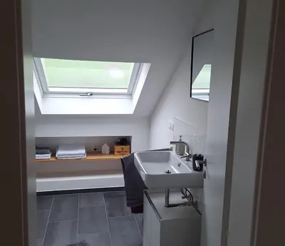 Küche/Küchenzeile in der Unterkunft Ferienwohnung Vulkaneifel