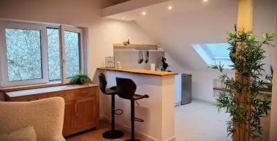 Küche/Küchenzeile in der Unterkunft Ferienwohnung Vulkaneifel