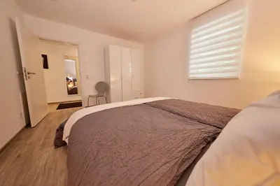 Ein Bett oder Betten in einem Zimmer der Unterkunft Alte Brauerei Wohnung 11