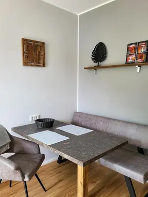 Ein Sitzbereich in der Unterkunft H-Apartments Lambertistraße