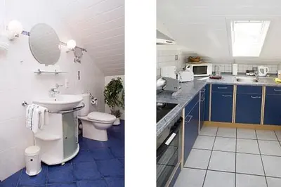 Küche/Küchenzeile in der Unterkunft Ferienwohnung Panoramablick