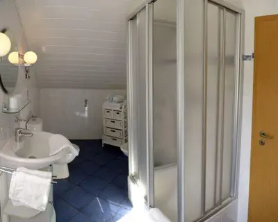 Ein Badezimmer in der Unterkunft Ferienwohnung Panoramablick