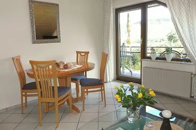Ein Balkon oder eine Terrasse in der Unterkunft Ferienwohnung Panoramablick
