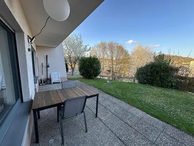 Ein Balkon oder eine Terrasse in der Unterkunft Ferienwohnung Schwung