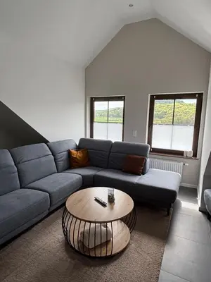 Ein Sitzbereich in der Unterkunft Ferienwohnung Michels