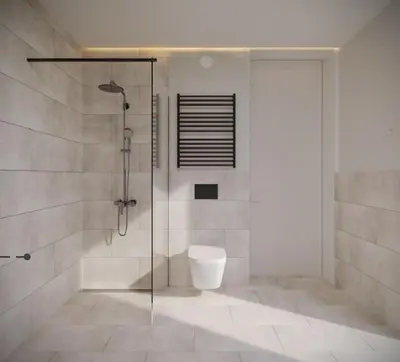 Ein Badezimmer in der Unterkunft Bostalsee Chalets - Self-Check-in