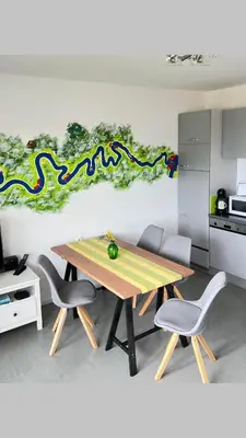 Küche/Küchenzeile in der Unterkunft Ferienwohnung am Meulenwald