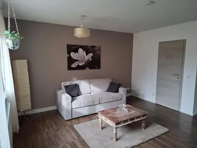 Ein Sitzbereich in der Unterkunft Ferienhaus Ewergass in Mertesdorf - nur 8 km von Trier - kostenl ÖPNV-Ticket ab 04-26