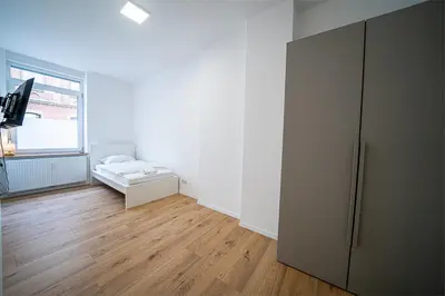 Ein Bett oder Betten in einem Zimmer der Unterkunft Monteurwohnung Andreas