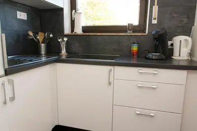 Küche/Küchenzeile in der Unterkunft Ferienwohnung direkt am Rhein in Neuwied bei Koblenz