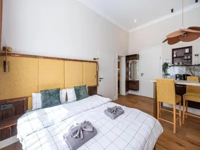 Ein Bett oder Betten in einem Zimmer der Unterkunft Apartment in Koblenz near Deutsches Eck