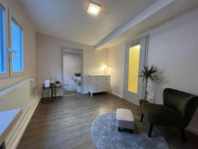 Ein Bett oder Betten in einem Zimmer der Unterkunft Apartment in Vallendar near Rhine Promenade