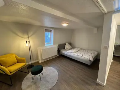 Ein Bett oder Betten in einem Zimmer der Unterkunft Apartment in Vallendar near Rhine Promenade