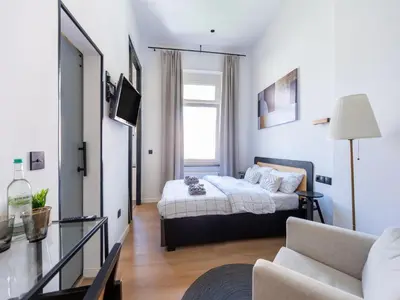 Ein Bett oder Betten in einem Zimmer der Unterkunft Apartment in Koblenz near Deutsches Eck