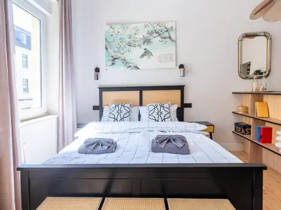 Ein Bett oder Betten in einem Zimmer der Unterkunft Apartment in Koblenz near Deutsches Eck