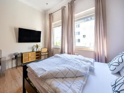 Ein Bett oder Betten in einem Zimmer der Unterkunft Apartment in Koblenz near Deutsches Eck