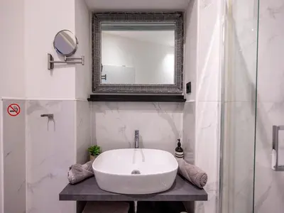Ein Badezimmer in der Unterkunft Apartment in Koblenz near Deutsches Eck
