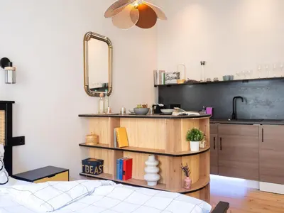 Ein Bett oder Betten in einem Zimmer der Unterkunft Apartment in Koblenz near Deutsches Eck