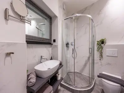 Ein Badezimmer in der Unterkunft Apartment in Koblenz near Deutsches Eck
