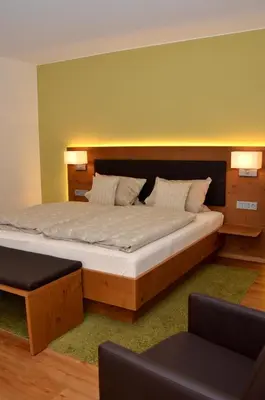 Ein Bett oder Betten in einem Zimmer der Unterkunft Seminarshof