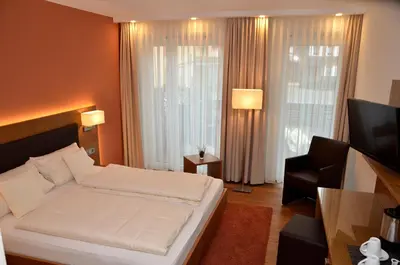 Ein Bett oder Betten in einem Zimmer der Unterkunft Seminarshof