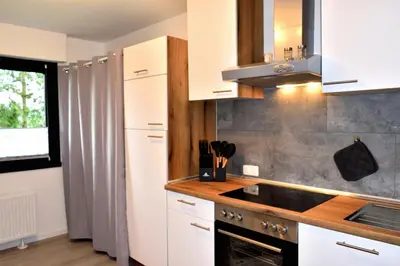 Küche/Küchenzeile in der Unterkunft Ferienwohnung Soonwaldblick