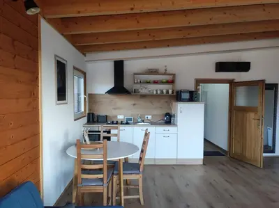 Küche/Küchenzeile in der Unterkunft Ferienwohnung Frida