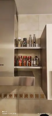 Küche/Küchenzeile in der Unterkunft Ferienwohnung,,Japan Art,,