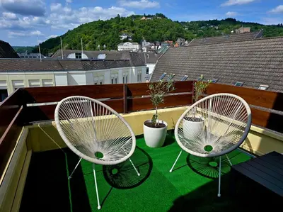 Ein allgemeiner Bergblick oder ein Berglick von der Ferienwohnung aus