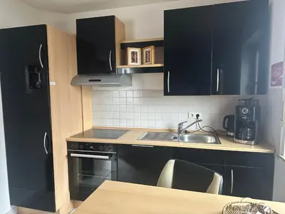 Küche/Küchenzeile in der Unterkunft Ferienwohnung Katharina im Weinort an der Mosel