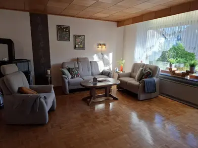 Ein Sitzbereich in der Unterkunft Der Schreiner