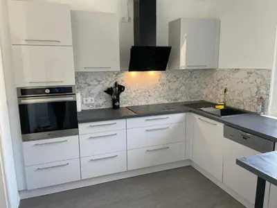 Küche/Küchenzeile in der Unterkunft Ferienwohnung - Am Eisenberg