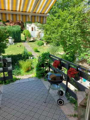 Ein Garten an der Unterkunft Ferienhaus Auf der Bitz