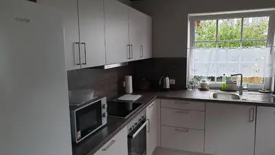 Küche/Küchenzeile in der Unterkunft Ferienwohnung Emser Hütte