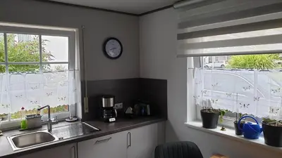Küche/Küchenzeile in der Unterkunft Ferienwohnung Emser Hütte