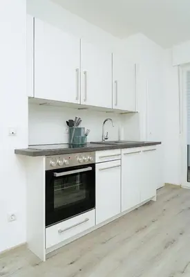 Küche/Küchenzeile in der Unterkunft Koblenz Metternich Apartment, perfekt für 4