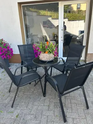 Ein Balkon oder eine Terrasse in der Unterkunft Natur & Ruhe in Prümzurlay