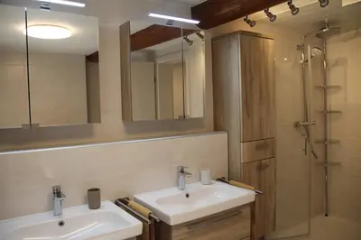 Ein Badezimmer in der Unterkunft Ferienhaus Pauline am Glan
