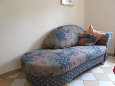 Ein Sitzbereich in der Unterkunft Historisches Ferienhaus Abteistraße