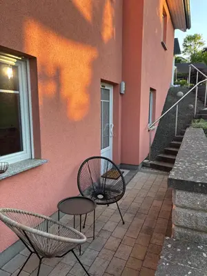 Ein Balkon oder eine Terrasse in der Unterkunft Ruhepol Hochwald
