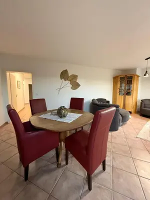 Ein Sitzbereich in der Unterkunft Ruhepol Hochwald